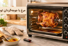مرغ با جوجه گردان توستر